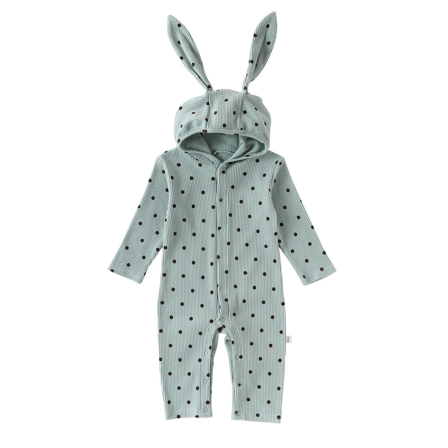 Spring Arrival Baby Unisex Long Sleeves Dots Pattern Hooded Rompers, MyKids-USA®, Baby One-Pieces, MyKids-USA - Size/Age - 66 (3-6M) - Color - Green -  -  - TR2601301734-B.