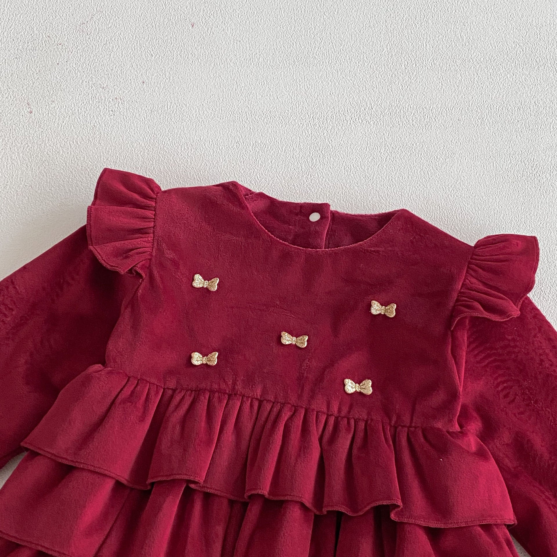 Winter Arrival Baby Girls Long Sleeves Butterfly Pattern Fleece-line Warm Onesies, MyKids-USA®, Bodysuits, MyKids-USA -  -  -  -  -  -  - 