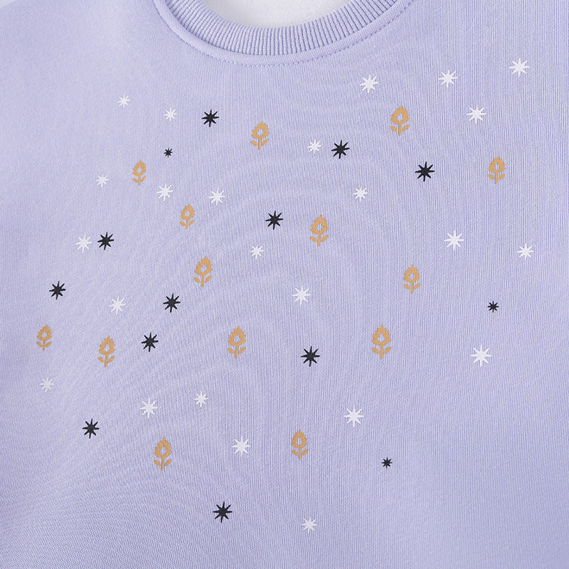 Autumn Arrival Geometric and Flowers Pattern Long Sleeves Crew Neck Dress for Stylish Girls, MyKids-USA®, Baby & Toddler Dresses, MyKids-USA -  -  -  -  -  -  - 