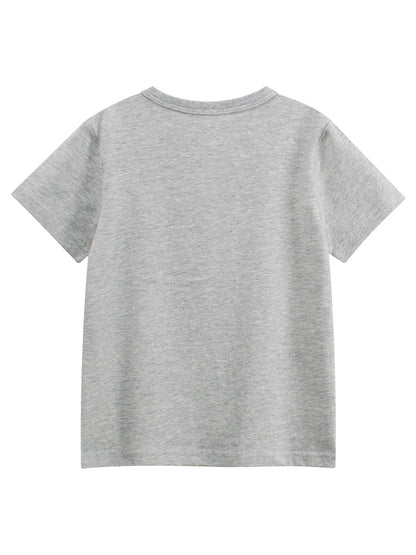 Summer Boys’ Letters Pattern T-shirt in European and American Style