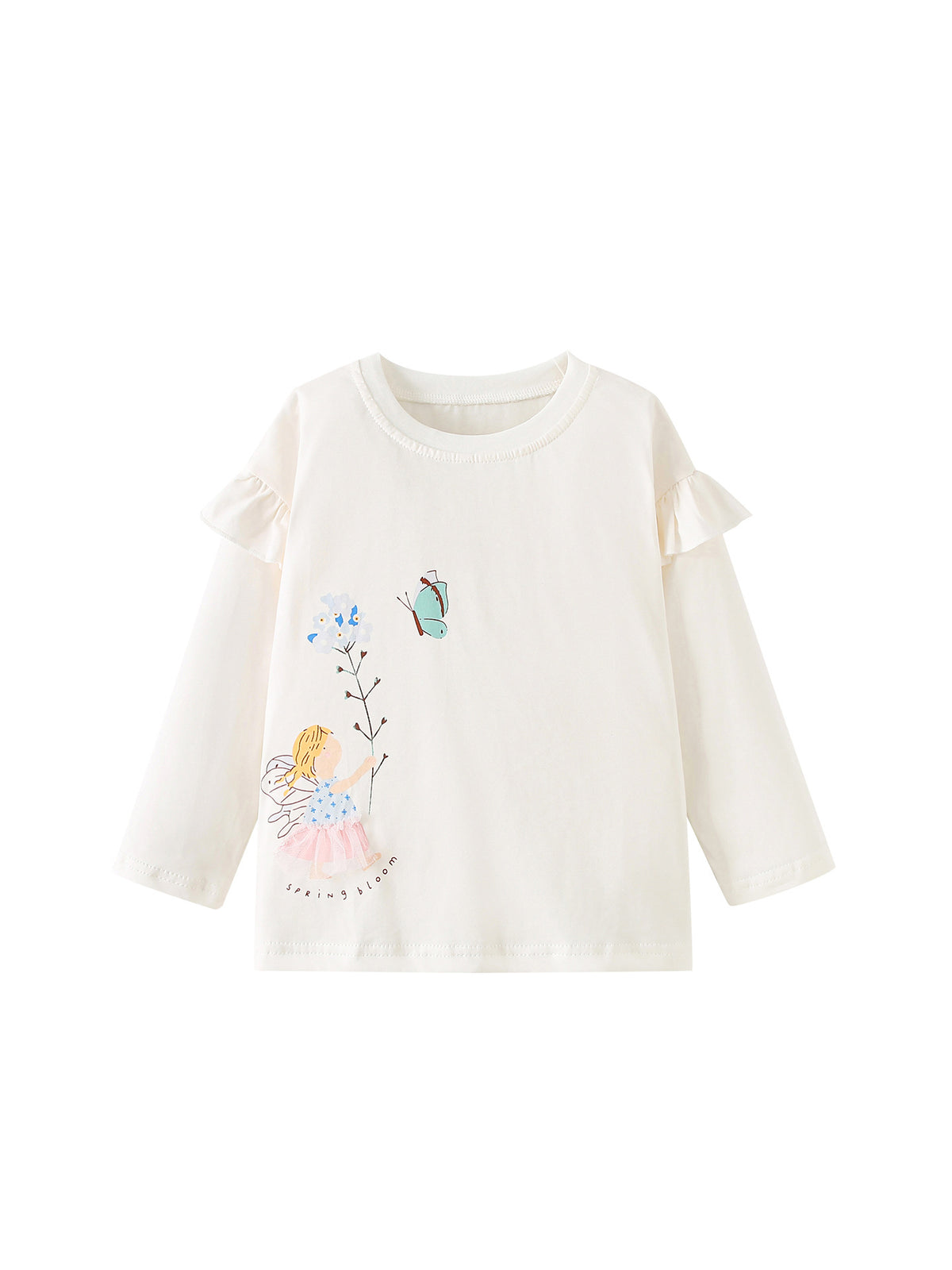 MyKids-USA® Baby Kids Girls Cartoon Pattern Long Sleeves Top