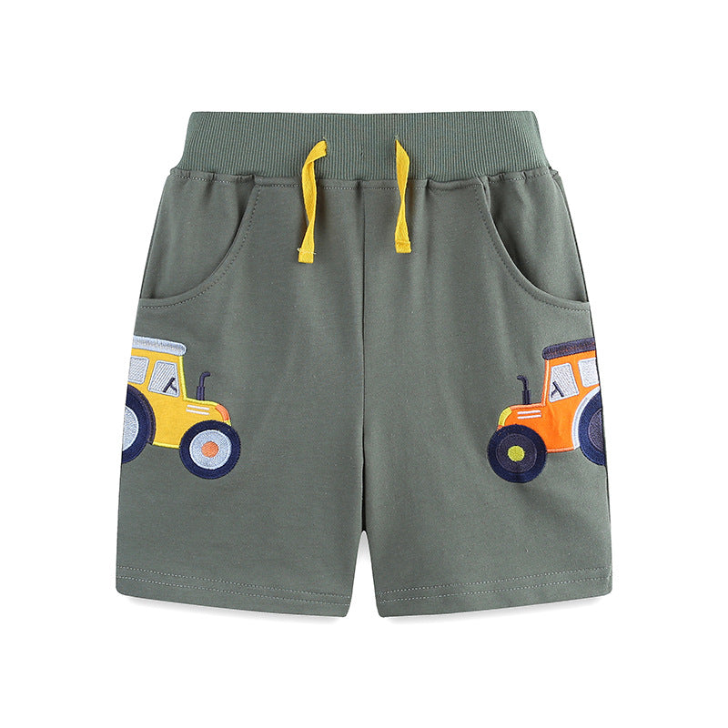 Summer Arrival Kids Boys Cotton Casual Style Cartoon Cars Pattern Shorts, MyKids-USA®, Short Trousers, MyKids-USA - Size/Age - 90 (12-24M) - Color - Grey -  -  - TR2505232040-A