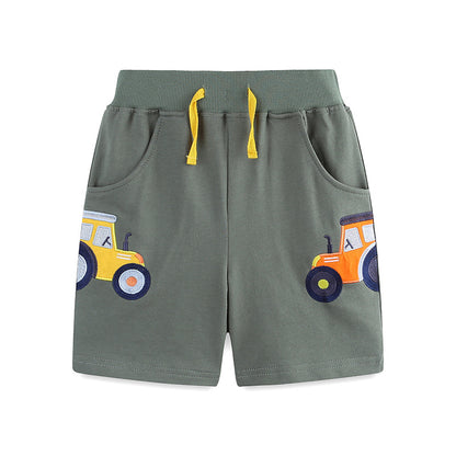 Summer Arrival Kids Boys Cotton Casual Style Cartoon Cars Pattern Shorts, MyKids-USA®, Short Trousers, MyKids-USA - Size/Age - 90 (12-24M) - Color - Grey -  -  - TR2505232040-A