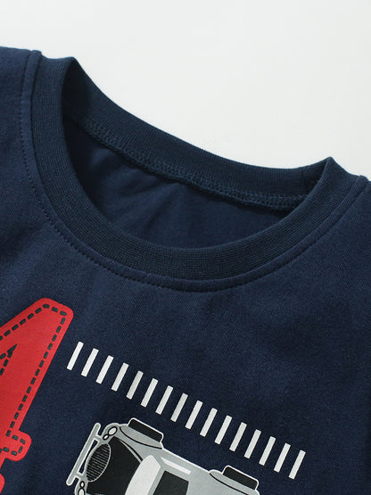 Boys’ Print T-Shirt In European And American Style For Summer