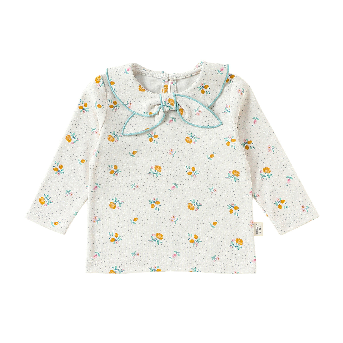 MyKids-USA® Autumn Arrival Baby Kids Girls Long Sleeves Flowers Pattern Navy Collar Top