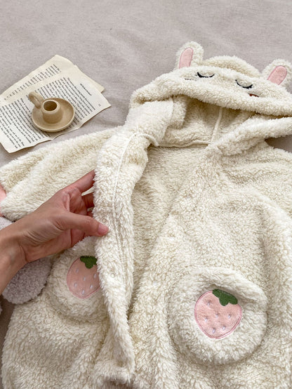 Winter Infant Baby Lovely Little Bear Little Rabbit Style Thermal Pajamas Romper