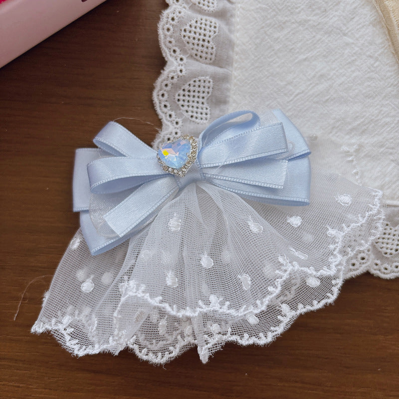 Collection of 2 Beaded Butterfly-bow Hair Clips or 1 Hair Ties, MyKids-USA®, Hair Pins, Claws & Clips, MyKids-USA - Size/Age - Average Size (0-12Y） - Color - Blue -  -  - TR2605061645-A.