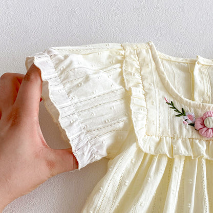 Summer Arrival Baby Girls Short Sleeves Crew Neck Flowers Pattern Rompers, MyKids-USA®, Baby One-Pieces, MyKids-USA -  -  -  -  -  -  - .