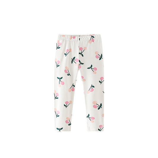 Autumn Arrival Baby Kids Girls Flowers Pattern Casual Pants, MyKids-USA®, Trousers, MyKids-USA - Size/Age - 100 (2-3Y) - Color - Beige -  -  - TR2509162245-A