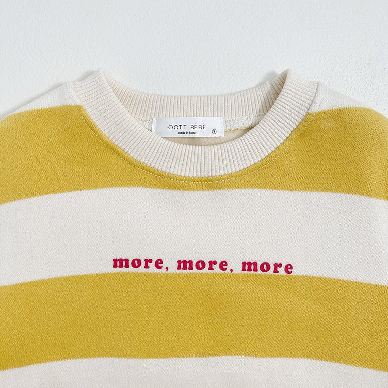 Winter and Autumn Arrival Baby Unisex Long Sleeves Striped Pattern Thick Rompers