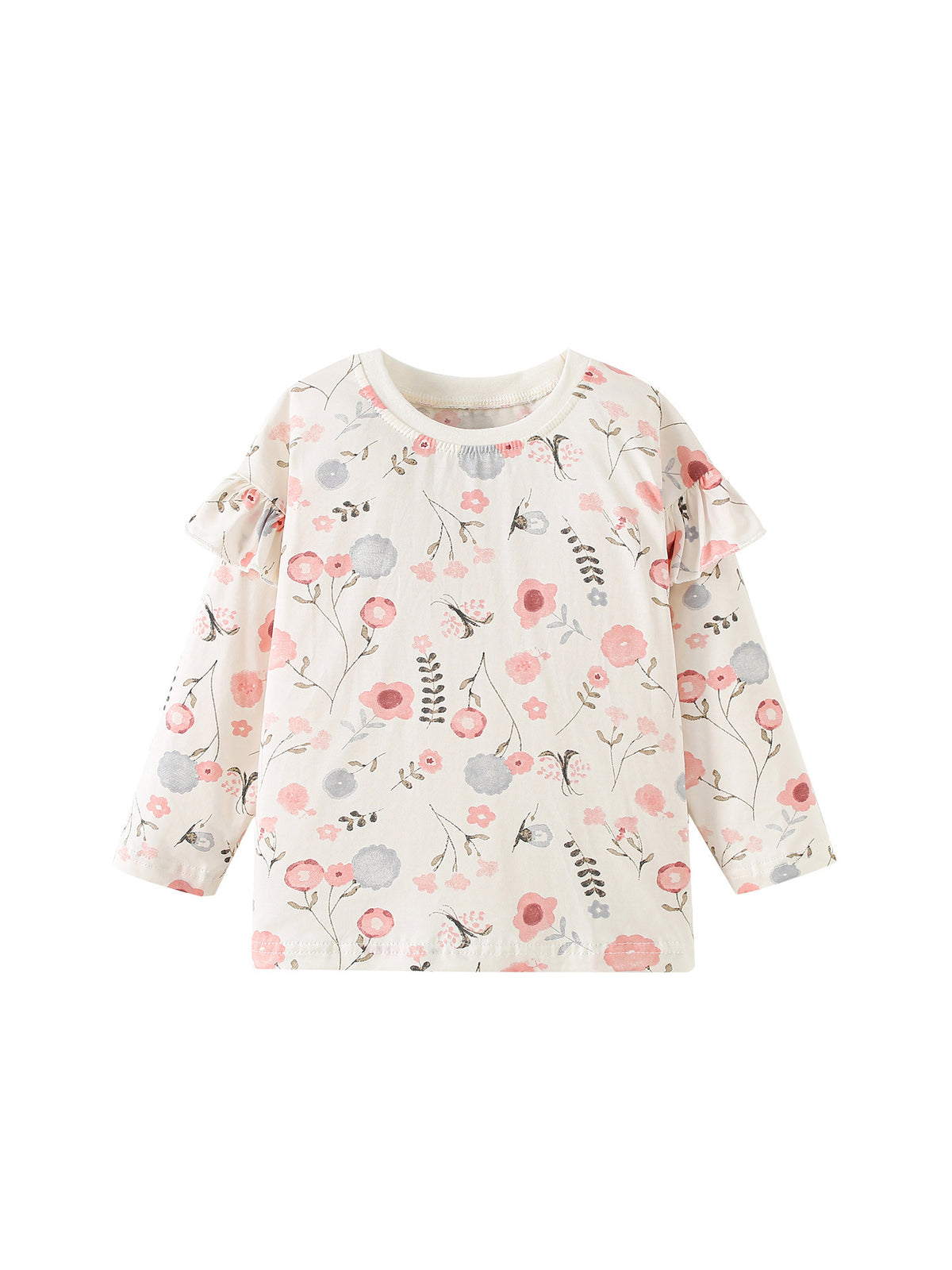 MyKids-USA® Baby Kids Girls Flowers Pattern Long Sleeves Top