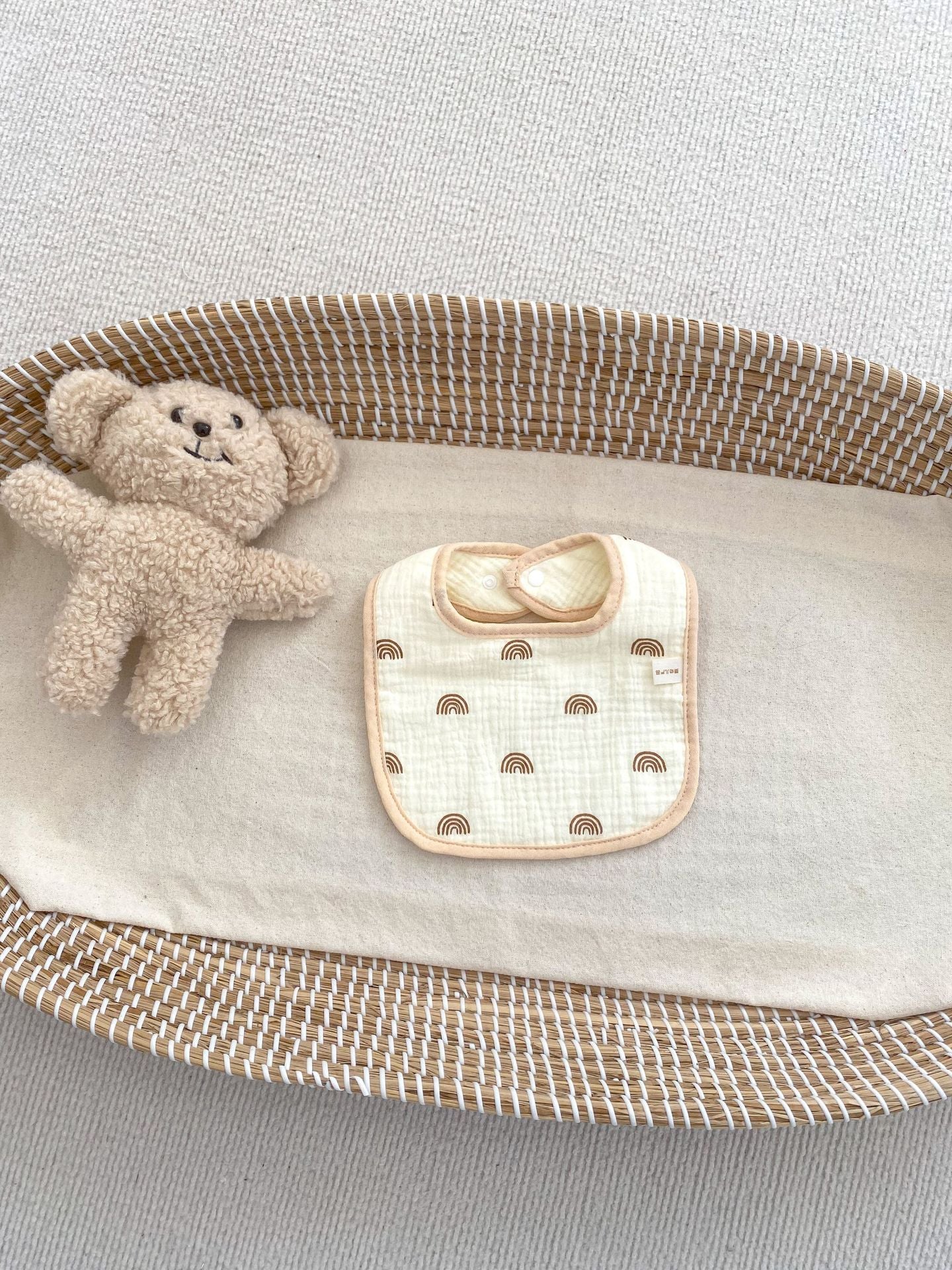 Adorable Cartoon U-Shaped Cotton Drool Cloth Muslin Bib, MyKids-USA®, Bibs, MyKids-USA - Size/Age - S (0-1Y) - Color - Beige -  -  - TR2403081717-B