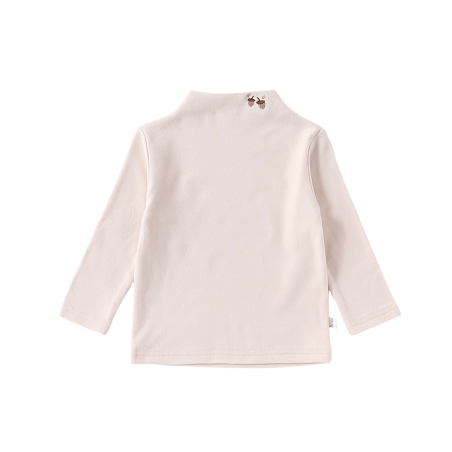 Autumn and Winter Arrival Baby Kids Unisex Embroidered Pattern Turtle Neck Long Sleeves Top, MyKids-USA®, Shirts, MyKids-USA - Size/Age - 73 (6-9M) - Color - Beige -  -  - TR2509192332-A