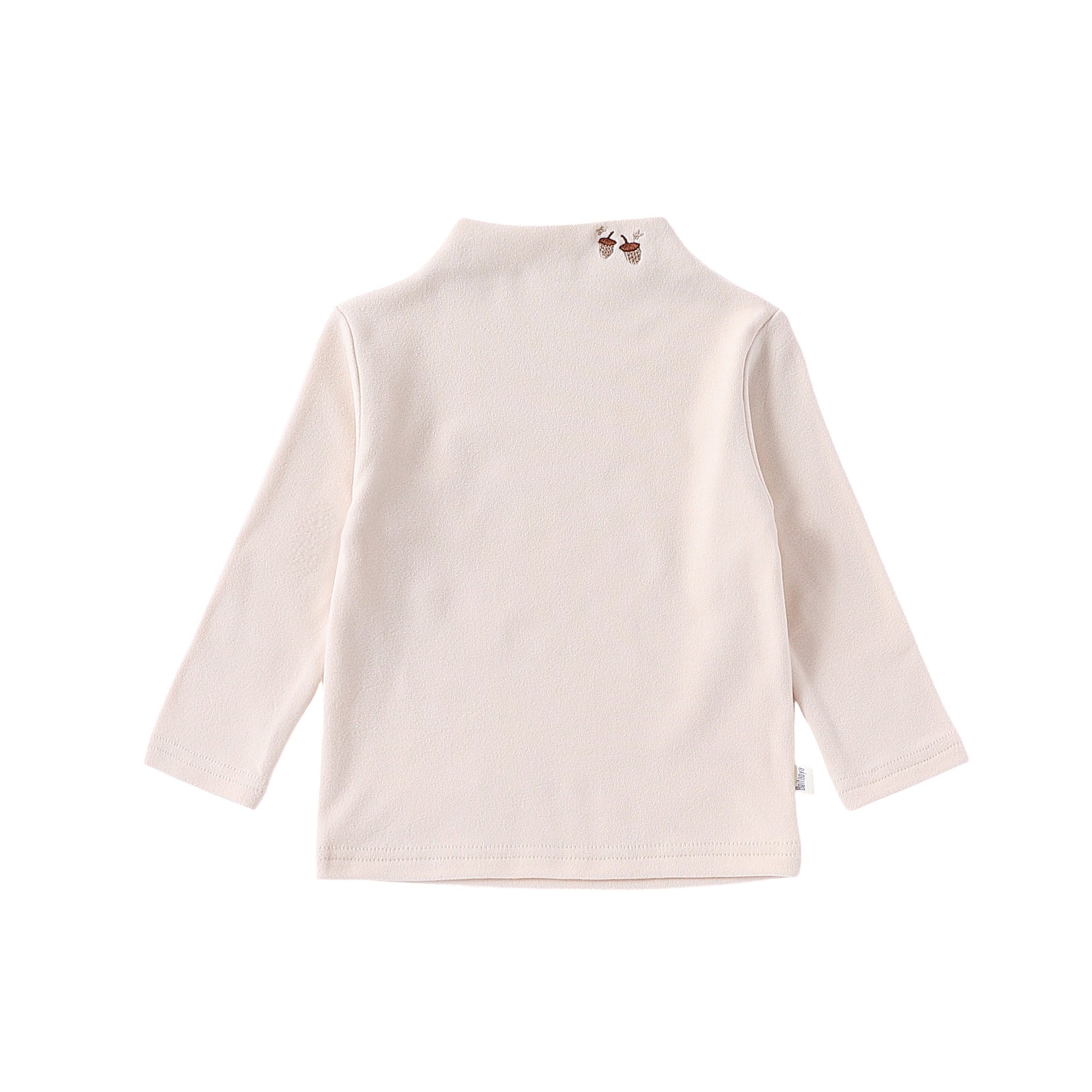 Autumn and Winter Arrival Baby Kids Unisex Embroidered Pattern Turtle Neck Long Sleeves Top, MyKids-USA®, Shirts, MyKids-USA - Size/Age - 73 (6-9M) - Color - Beige -  -  - TR2509192332-A