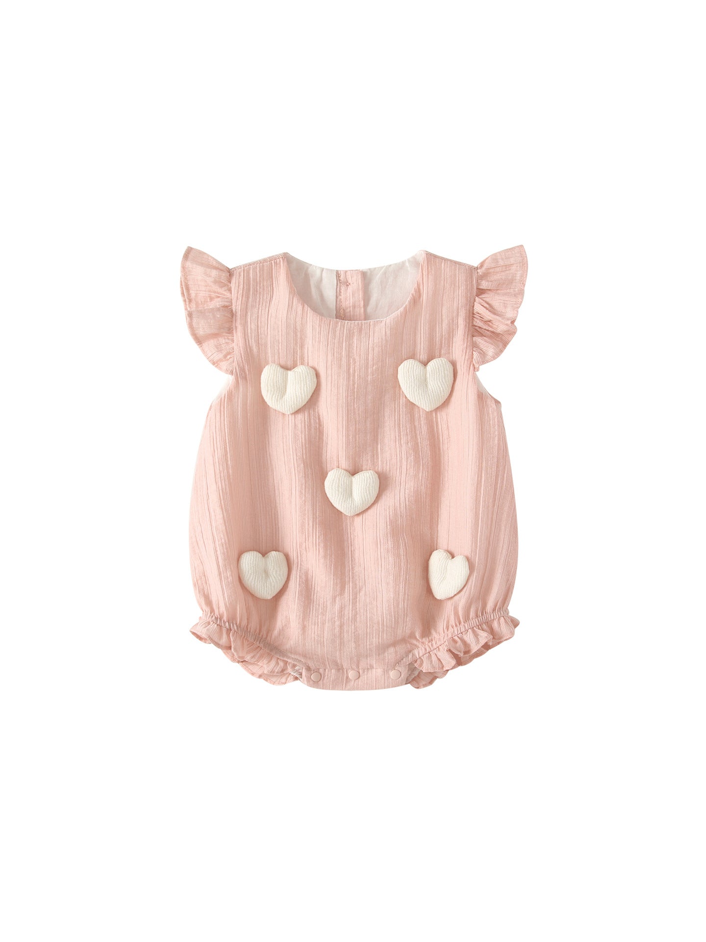 Summer Arrival Baby Girls Fly Sleeves Hearts Pattern Bodysuit, MyKids-USA®, Baby & Children's One-Pieces, MyKids-USA -  -  -  -  -  -  - .
