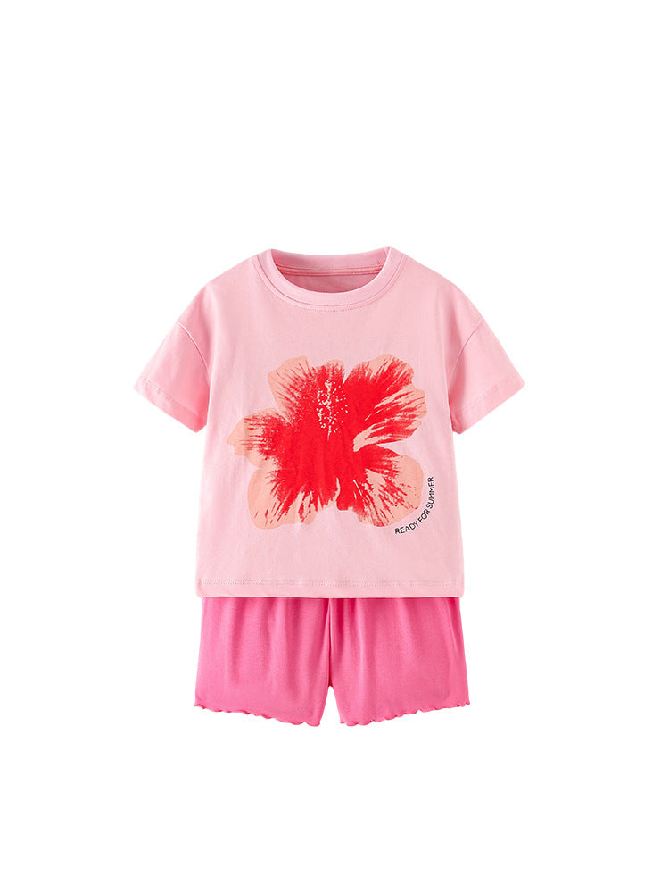 Arrival Summer Baby Kids Girls Short Sleeves Flowers Pattern T-shirt and Shorts Clothing Set, MyKids-USA®, Baby & Children's Outfits, MyKids-USA -  -  -  -  -  -  - .