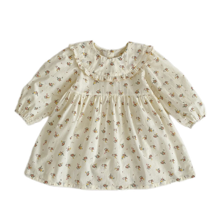 Spring Baby Girls French-style Floral Long-sleeved Onesies and Dress – Princess Sister Matching Set, MyKids-USA®, Baby & Toddler Outfits, MyKids-USA -  -  -  -  -  -  - 