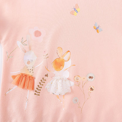 Spring and Autumn Girls Animals Cartoon Pattern Long Sleeves Sweatshirt and Floral Pants Clothing Set, MyKids-USA®, Baby & Toddler Outfits, MyKids-USA -  -  -  -  -  -  - 