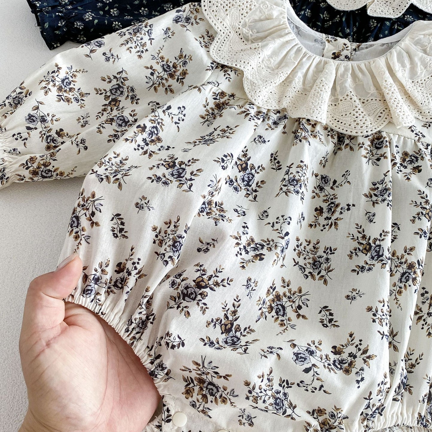MyKids-USA® Autumn Arrival Baby Girls Long Sleeves Cute Color Patchwork Floral Bodysuit