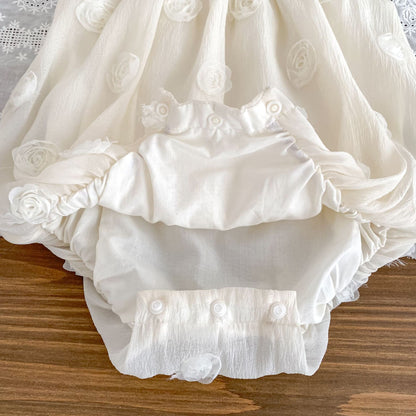 Summer Arrival Baby Girls Sleeveless Solid Color Floral Pattern Onesies, MyKids-USA®, Baby One-Pieces, MyKids-USA -  -  -  -  -  -  - 