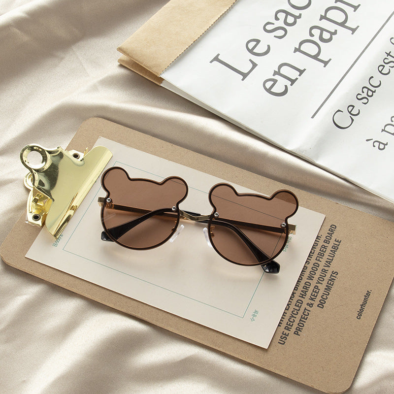 Girls Colorful Lenses Cartoon Frame Shape Fashion Sunglasses, MyKids-USA®, Sunglasses, MyKids-USA - Size/Age - Average Size (0-12Y) - Color - Brown -  -  - JM2204292407-F