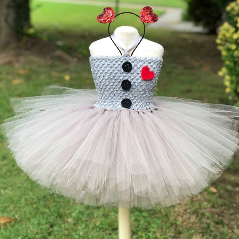 Children Girls’ Halloween Costume Set: Sleeveless Herringbone Pattern Tulle Patchwork Dress with Accessory – Sets, MyKids-USA®, Costume Sets, MyKids-USA - Size/Age - S (1-3Y) - Color - Apricot -  -  - TR2409071039.