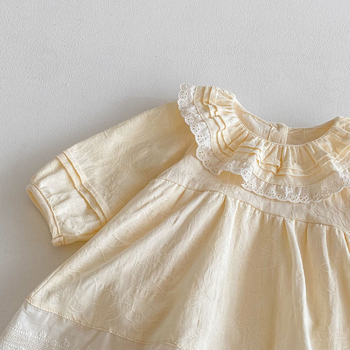 Autumn Arrival Baby Girls Long Sleeves Lace Trim Dress Design Onesies, MyKids-USA®, Baby & Toddler Dresses, MyKids-USA -  -  -  -  -  -  - 