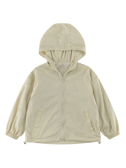 Arrival Kids Unisex Solid Color Hooded Zip-up Coat, MyKids-USA®, Baby & Toddler Outerwear, MyKids-USA - Size/Age - 120 (5-7Y) - Color - Khaki -  -  - TR2411032234-C