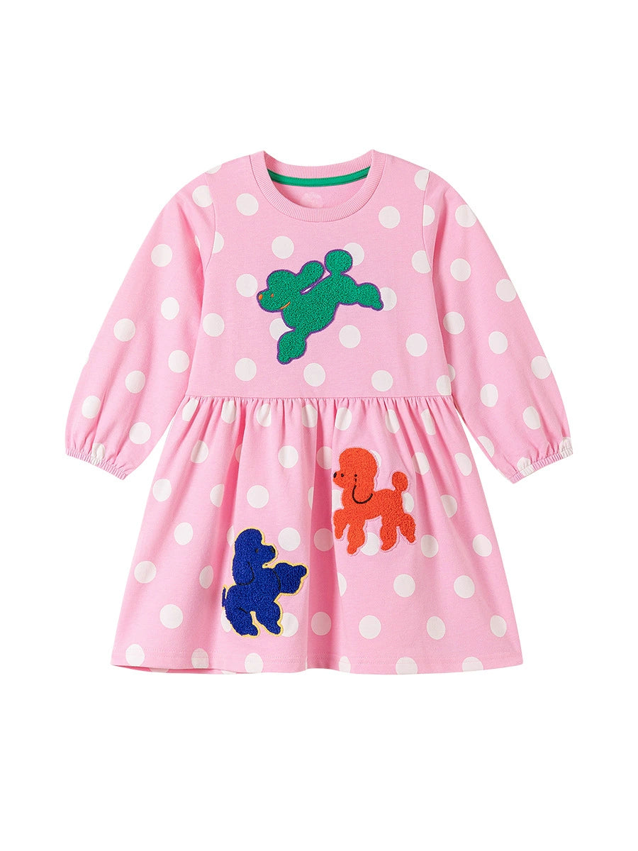 Autumn and Spring Arrival Puppy Cartoon and Polka Dots Pattern Long Sl MyKids-USA Autumn and Spring Arrival Puppy Cartoon and Polka Dots Pattern Long Sl MyKids-USA