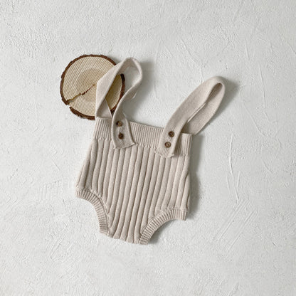 Arrival Autumn and Spring Baby Unisex Simple Solid Color Knitted Sleeveless Bodysuit