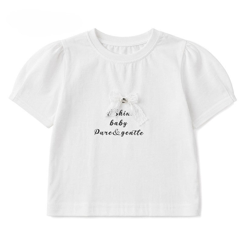 Arrival Summer Baby Kids Girls Short Sleeves Letters Pattern T-shirt and Plaid Skirt