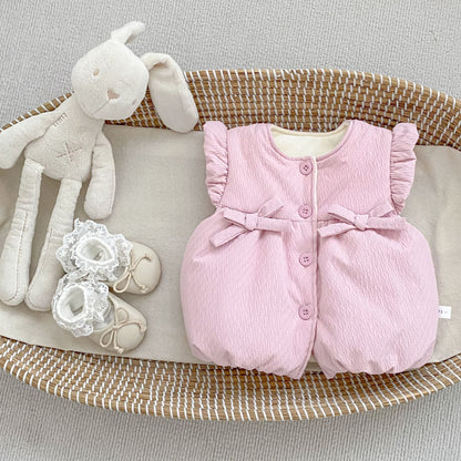 Arrival Winter and Autumn Baby Kids Girls Solid Color Sleeveless Cotton-Padded Vest, MyKids-USA®, Baby & Toddler Coats & Jackets, MyKids-USA - Size/Age - 73 (6-9M) - Color - Pink -  -  - TR2511302313-A