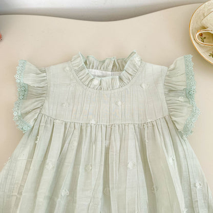 Summer Arrival Baby Girls Fly Sleeves Solid Color Bodysuit, MyKids-USA®, Bodysuits, MyKids-USA -  -  -  -  -  -  - .