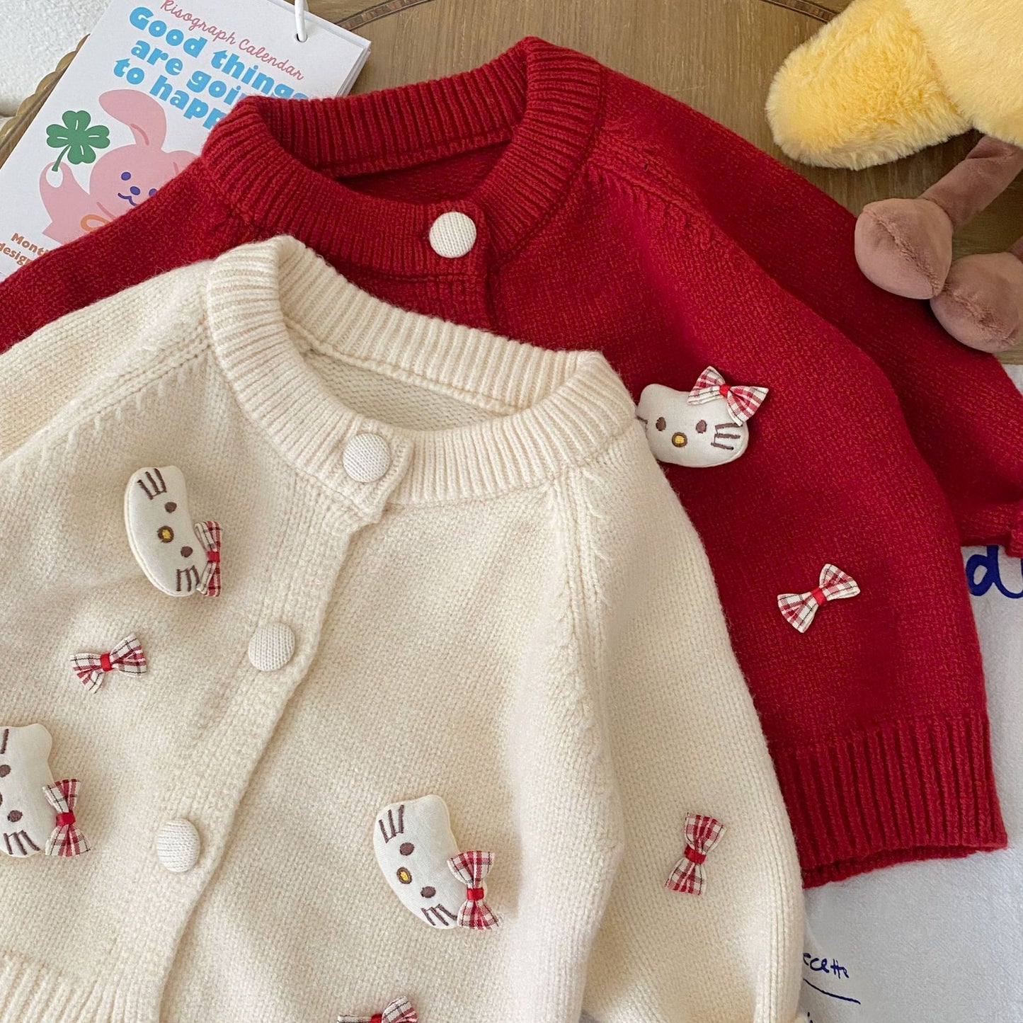 Autumn and Winter Arrival Baby Kids Girls Cartoon and Geometric Pattern Long Sleeves Casual Cardigan, MyKids-USA®, Cardigans, MyKids-USA -  -  -  -  -  -  - 