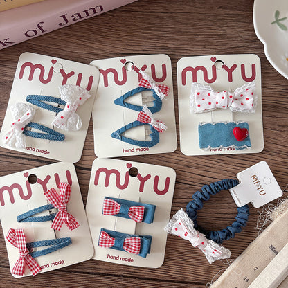 Collection of 2 Versatile Butterfly-bow Decorated Hair Clips and Hair Ties, MyKids-USA®, Hair Pins, Claws & Clips, MyKids-USA -  -  -  -  -  -  - .