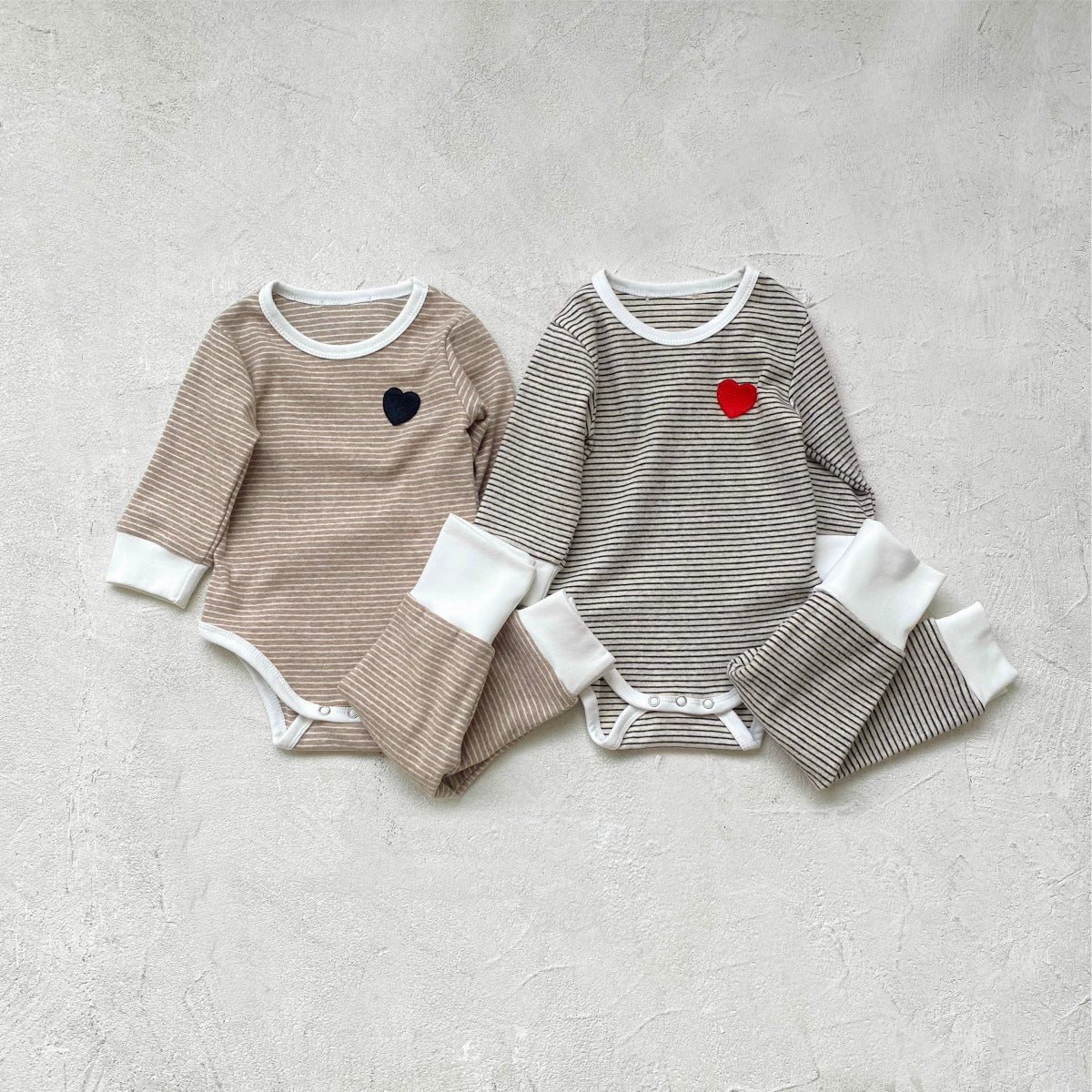 Autumn Arrival Baby Unisex Long Sleeves Heart and Striped Pattern Onesies and Pants Sets, MyKids-USA®, Baby & Toddler Outfits, MyKids-USA -  -  -  -  -  -  - 
