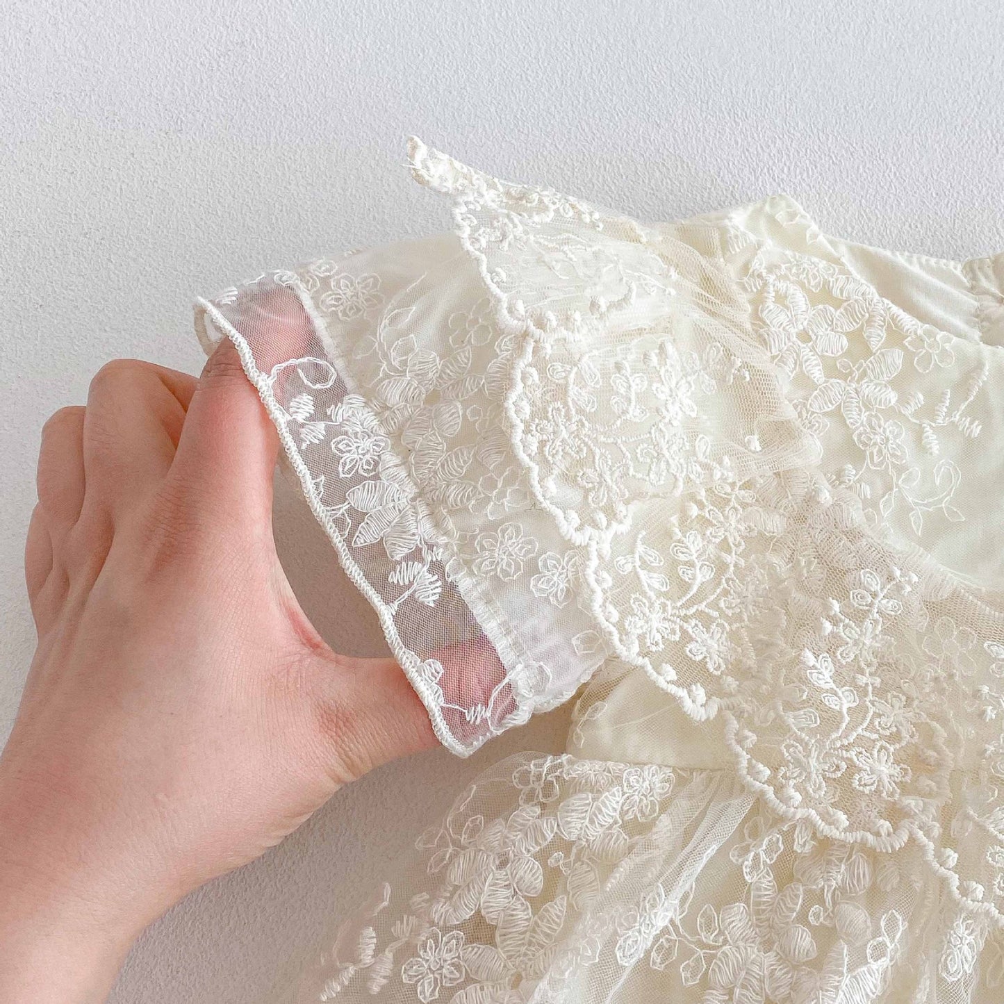 Summer Arrival Baby Girls Cute Solid Color Short Sleeves Floral Tulle Patchwork Dress Design bodysuit, MyKids-USA®, Baby One-Pieces, MyKids-USA -  -  -  -  -  -  - .