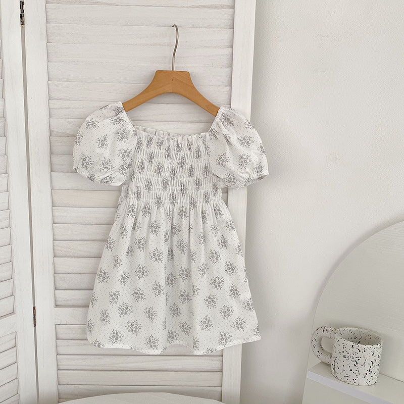 Summer Baby Girls French-style Flowers Pattern Short-sleeved Onesies and Dress – Princess Sister Matching, MyKids-USA®, Baby One-Pieces, MyKids-USA -  -  -  -  -  -  - 