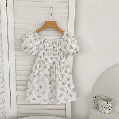 Summer Baby Girls French-style Flowers Pattern Short-sleeved Onesies and Dress – Princess Sister Matching, MyKids-USA®, Baby One-Pieces, MyKids-USA -  -  -  -  -  -  - 