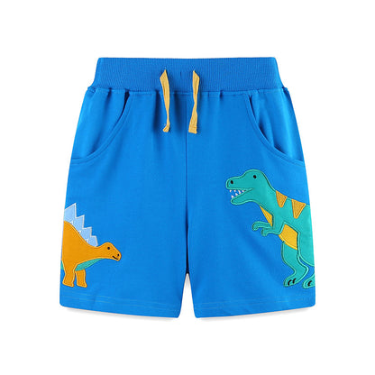 Summer Arrival Kids Boys Cotton Casual Style Cartoon Dinosaurs Pattern Shorts, MyKids-USA®, Shorts, MyKids-USA - Size/Age - 90 (12-24M) - Color - Blue -  -  - TR2505091735-A
