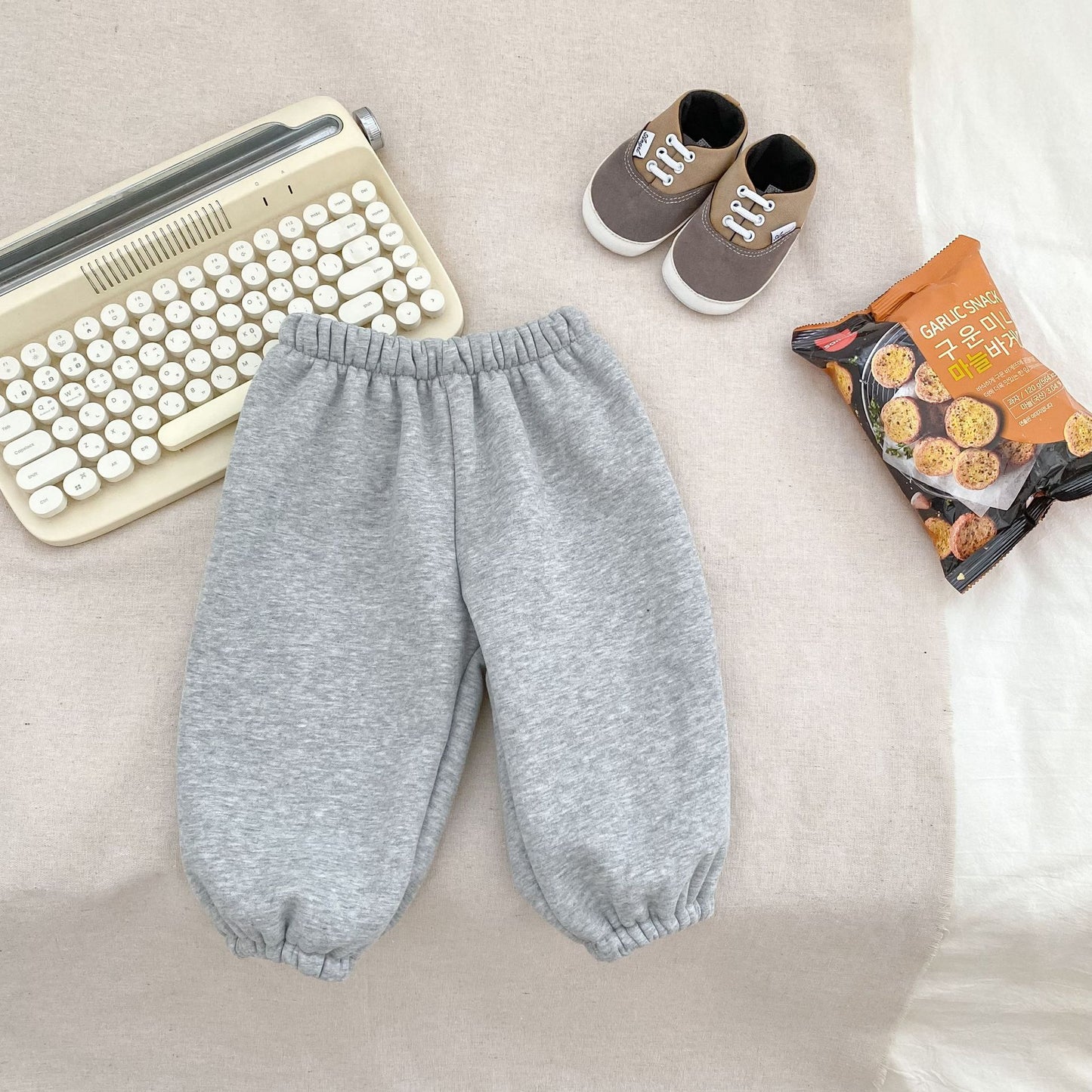 Autumn and Winter Arrival Casual Style Striped Pattern Fleece-Lined Pants for Baby and Kids, MyKids-USA®, Trousers, MyKids-USA - Size/Age - 73 (6-9M) - Color - Grey -  -  - TR2511291827-C