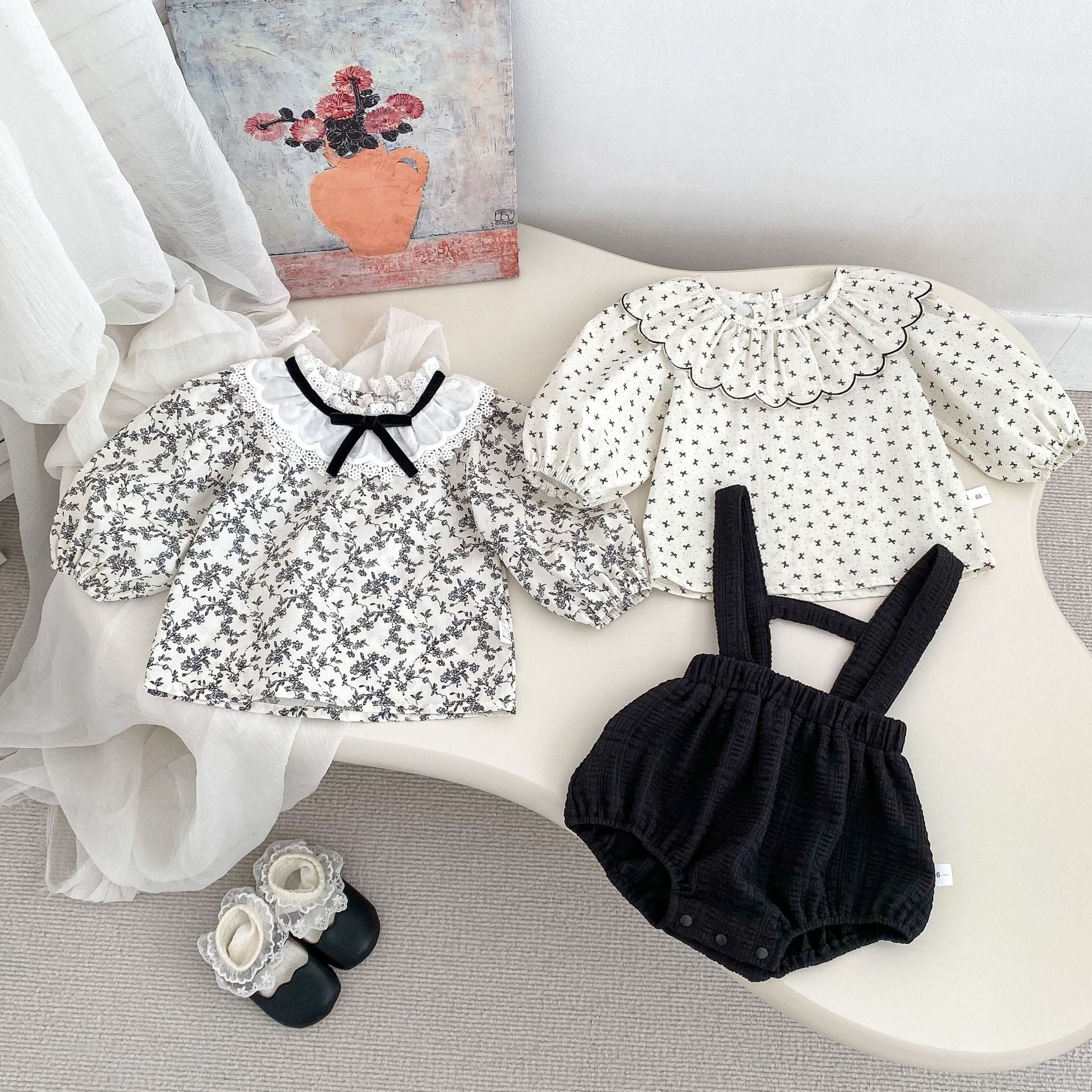 Arrival Spring Girls Long Sleeves Butterfly-Bows/Floral Pattern Top and Overalls Onesies Set Clothing Set, MyKids-USA®, Baby One-Pieces, MyKids-USA -  -  -  -  -  -  - 