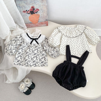 Arrival Spring Girls Long Sleeves Butterfly-Bows/Floral Pattern Top and Overalls Onesies Set Clothing Set, MyKids-USA®, Baby One-Pieces, MyKids-USA -  -  -  -  -  -  - 