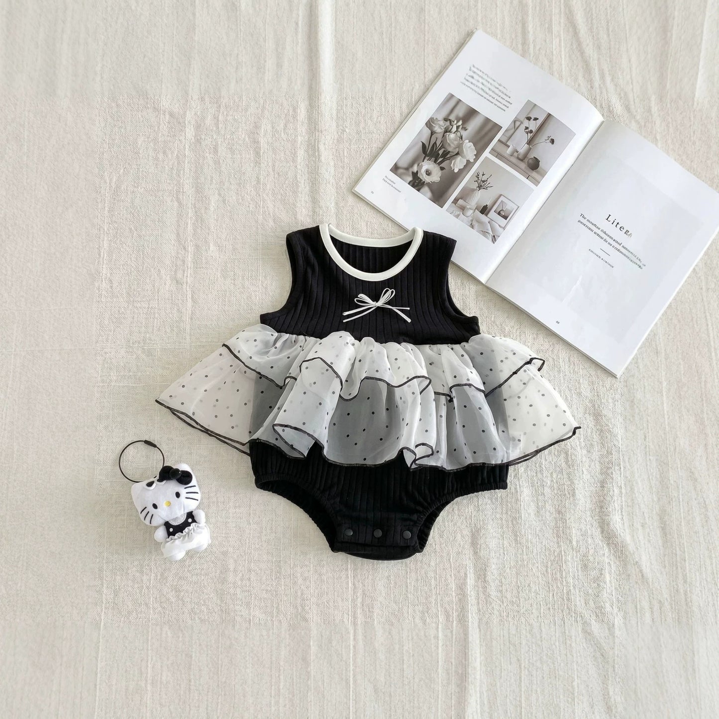 Design Summer Baby Kids Girls Sleeveless Color Patchwork Bodysuit Dress