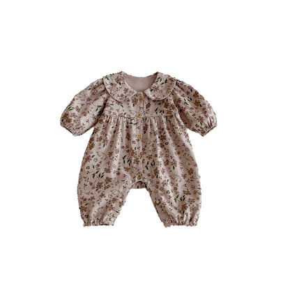 Autumn Arrival Baby Girls Long Sleeves Floral Pattern Single Breasted Rompers, MyKids-USA®, Baby One-Pieces, MyKids-USA -  -  -  -  -  -  - 