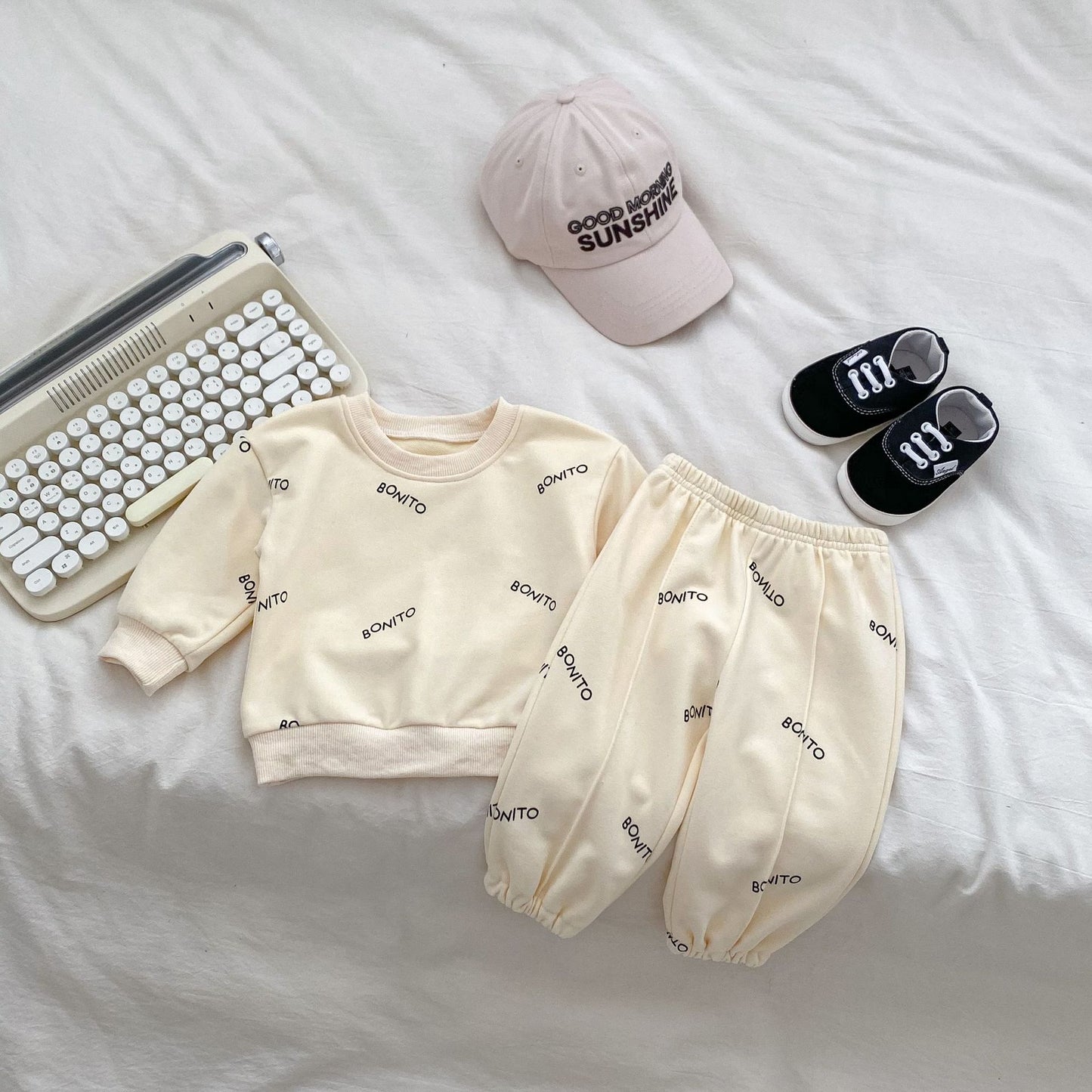 Arrival Autumn Baby Boys Long Sleeves Simple Letters Print Top Shirt and Trousers – Matching Set, MyKids-USA®, Baby & Toddler Outfits, MyKids-USA - Size/Age - 73 (6-9M) - Color - Apricot -  -  - TR2409011033-A