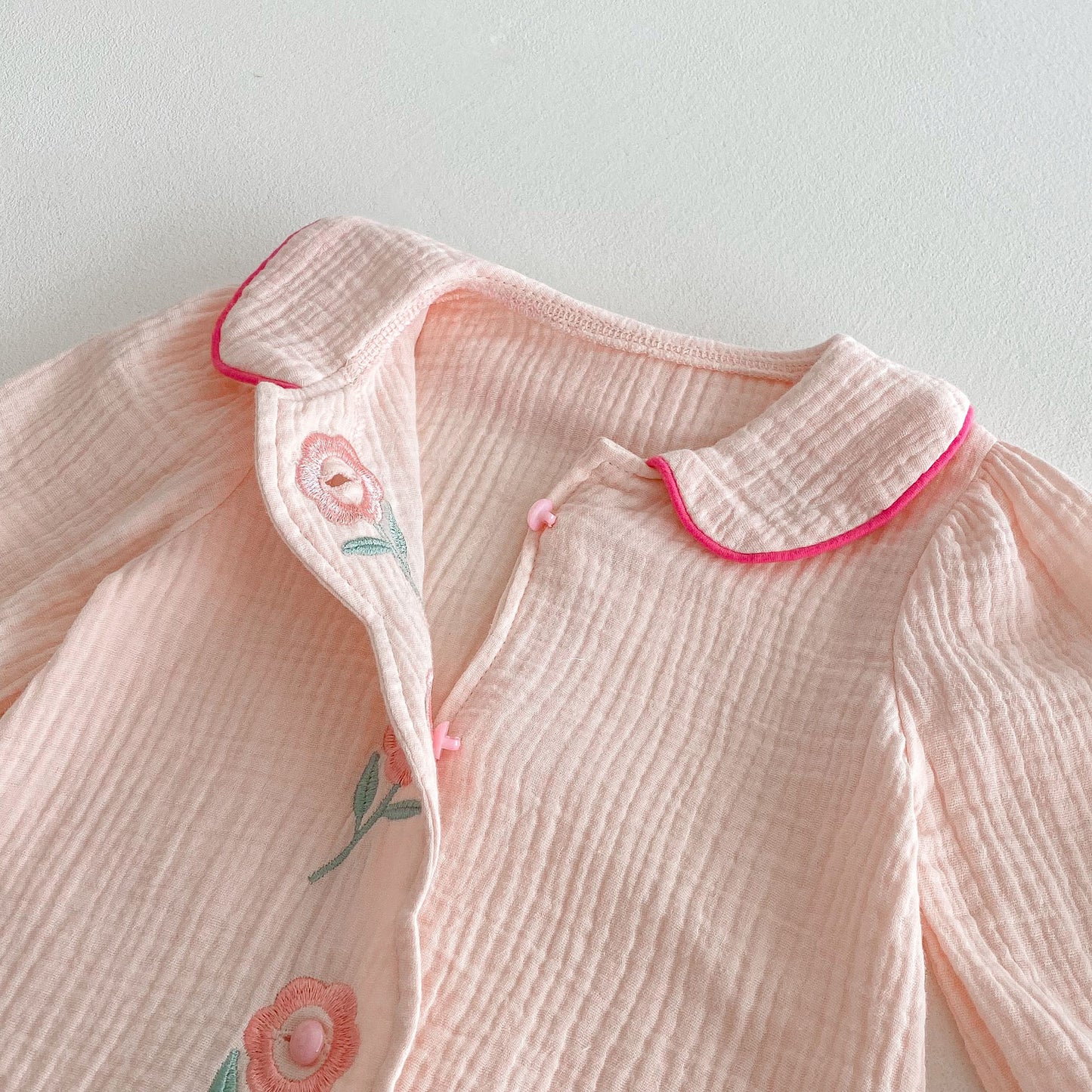 Spring Arrival Baby Girls Long Sleeves Rose Flowers Embroidered Pattern Rompers, MyKids-USA®, Baby One-Pieces, MyKids-USA -  -  -  -  -  -  - 