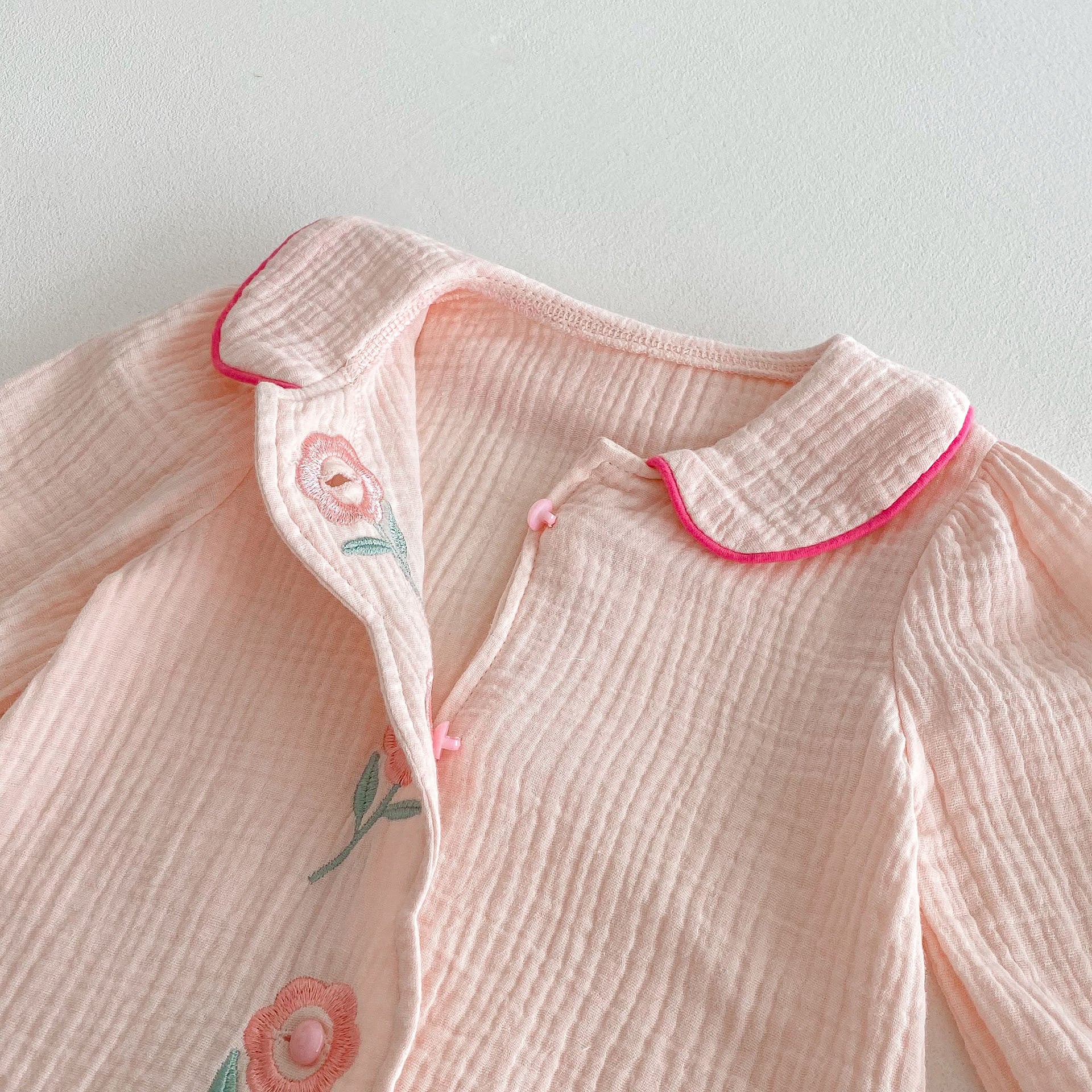 Spring Arrival Baby Girls Long Sleeves Rose Flowers Embroidered Pattern Rompers, MyKids-USA®, Baby One-Pieces, MyKids-USA -  -  -  -  -  -  - 