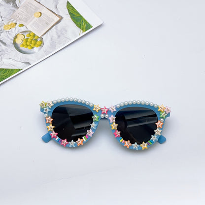 Fashionable Kids’ Sunglasses – UV Shielding & Trendy Design for Outdoor Fun, MyKids-USA®, Sunglasses, MyKids-USA - Size/Age - Average Size (0-12Y） - Color - Blue -  -  - TR2601281028-B.