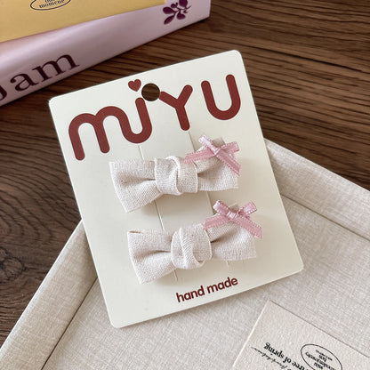 Collection of 2 Versatile Butterfly-bow Pattern Hair Clips, MyKids-USA®, Hair Pins, Claws & Clips, MyKids-USA - Size/Age - Average Size (0-12Y） - Color - White -  -  - TR2601291558-E.